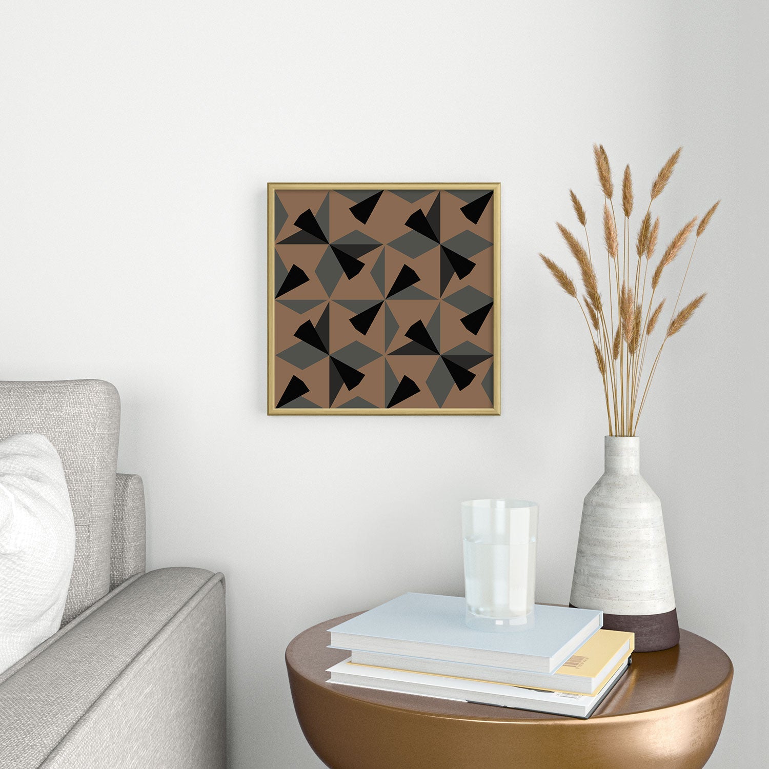 Mirimo Bosa Fall 1 Square Metal Framed Art Print