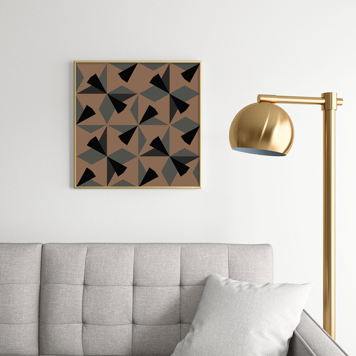 Mirimo Bosa Fall 1 Square Metal Framed Art Print
