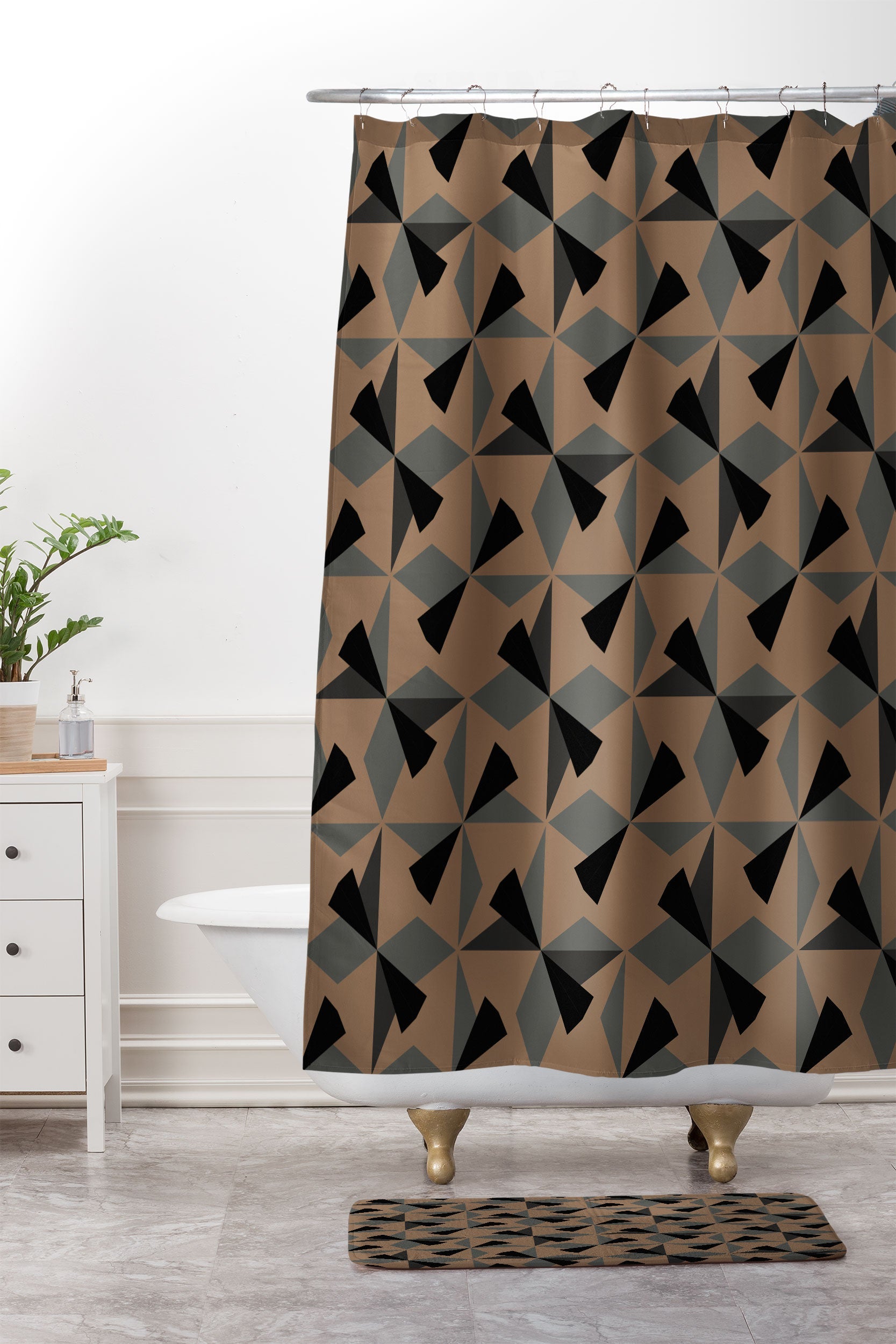 Mirimo Bosa Fall 1 Shower Curtain And Mat