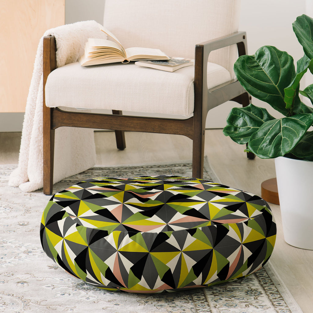 Mirimo Bosa Green Floor Pillow Round