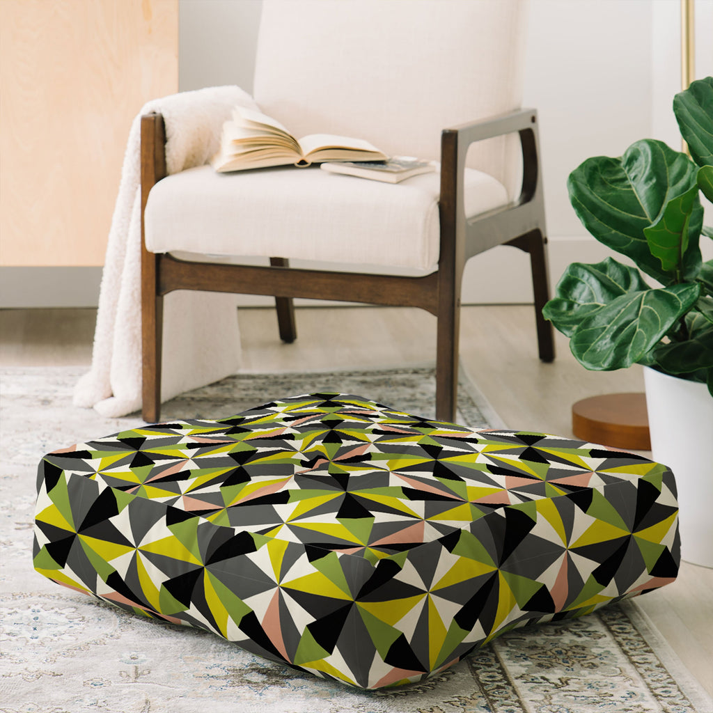 Mirimo Bosa Green Floor Pillow Square