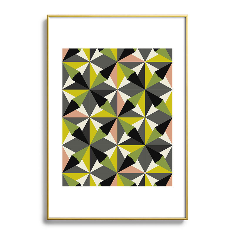 Mirimo Bosa Green Metal Framed Art Print