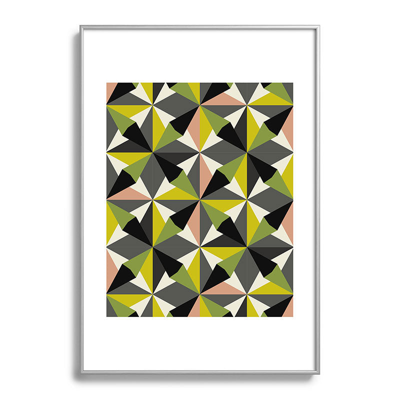 Mirimo Bosa Green Metal Framed Art Print