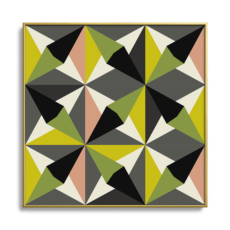 Mirimo Bosa Green Square Metal Framed Art Print