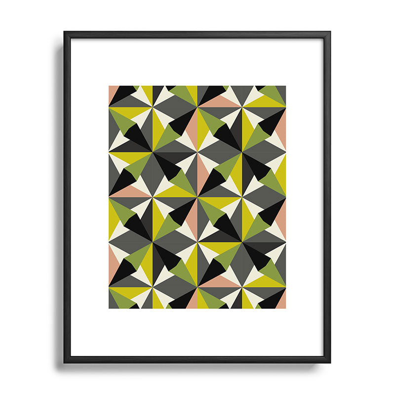 Mirimo Bosa Green Metal Framed Art Print