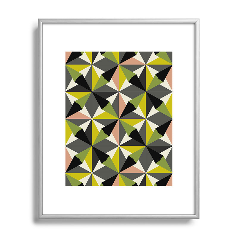 Mirimo Bosa Green Metal Framed Art Print