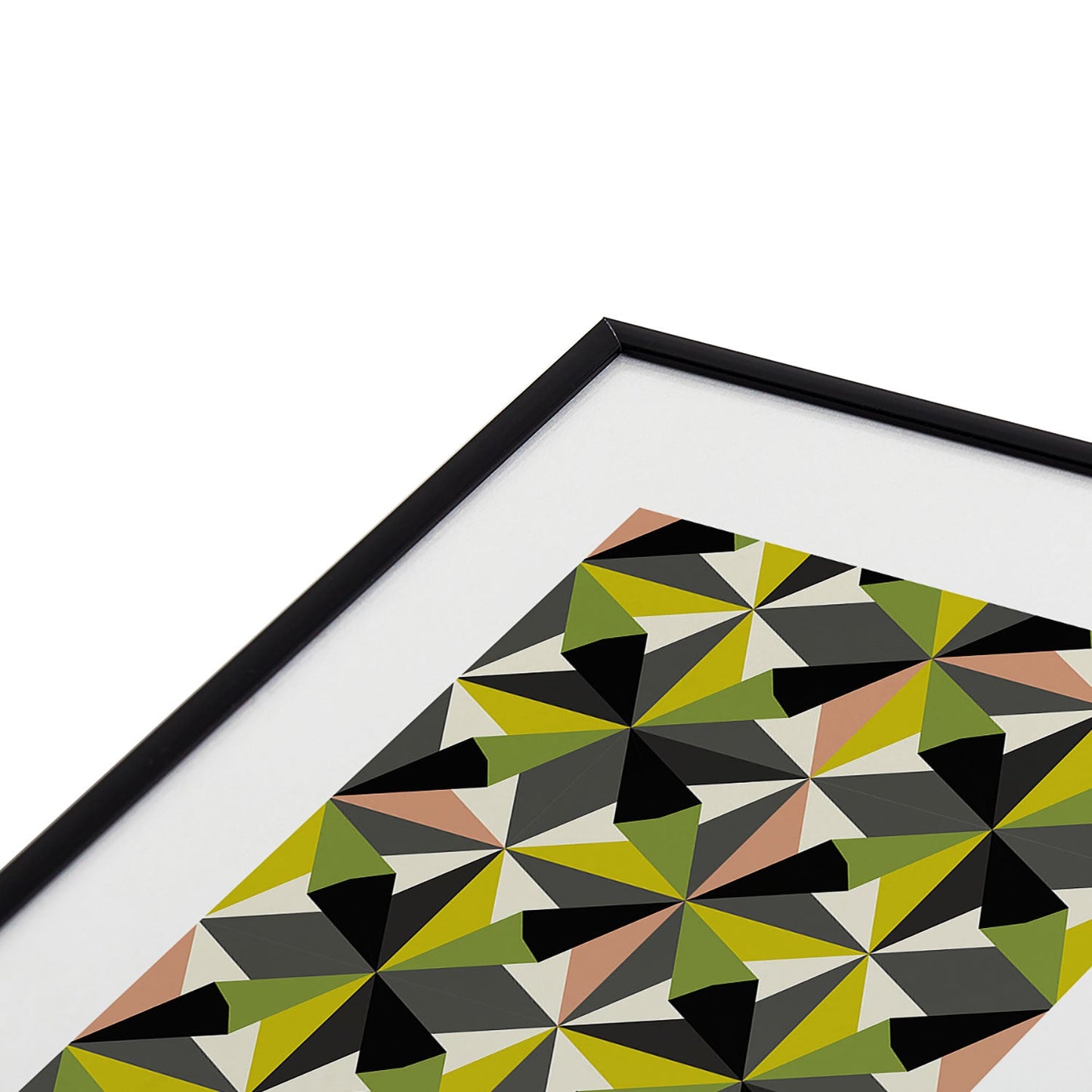Mirimo Bosa Green Metal Framed Art Print