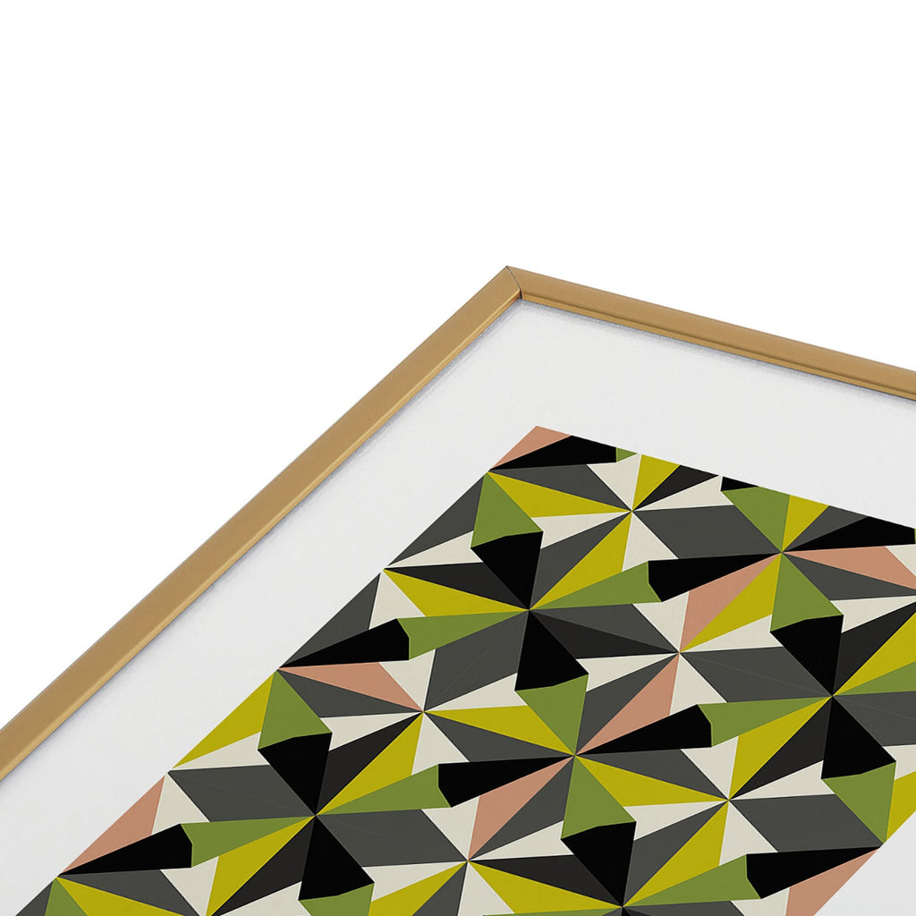 Mirimo Bosa Green Metal Framed Art Print
