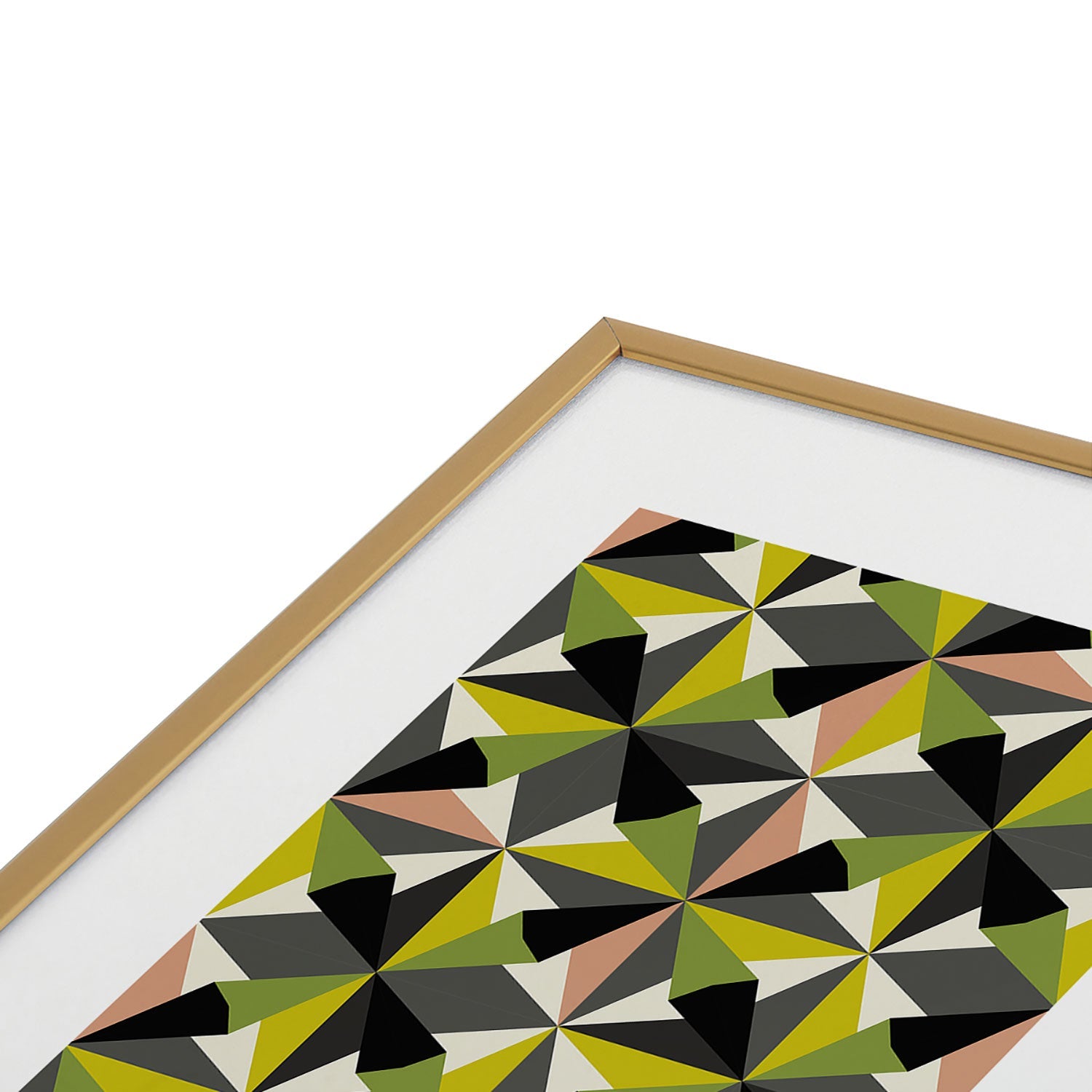 Mirimo Bosa Green Metal Framed Art Print