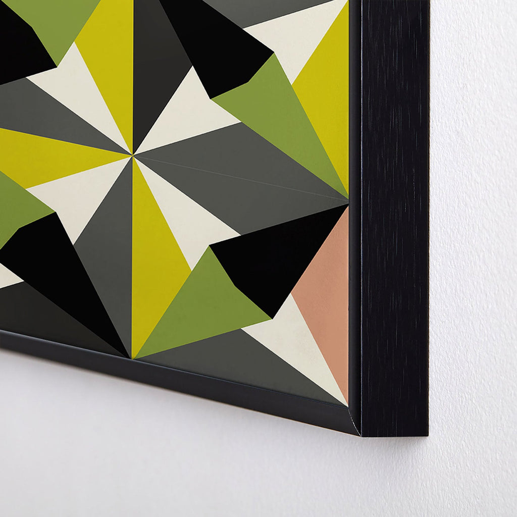 Mirimo Bosa Green Square Metal Framed Art Print