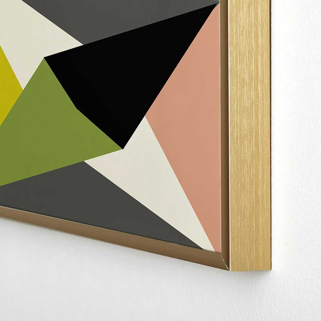 Mirimo Bosa Green Square Metal Framed Art Print