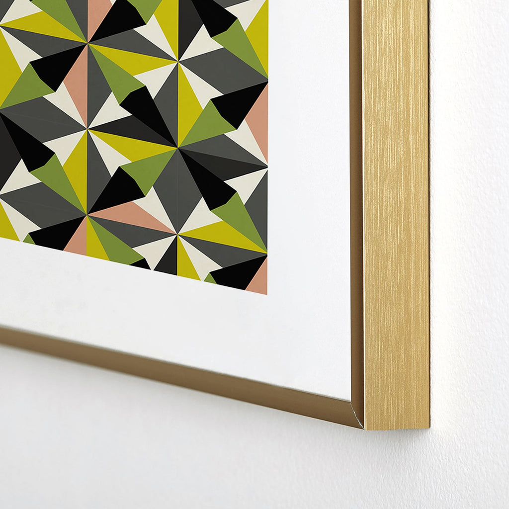Mirimo Bosa Green Metal Framed Art Print