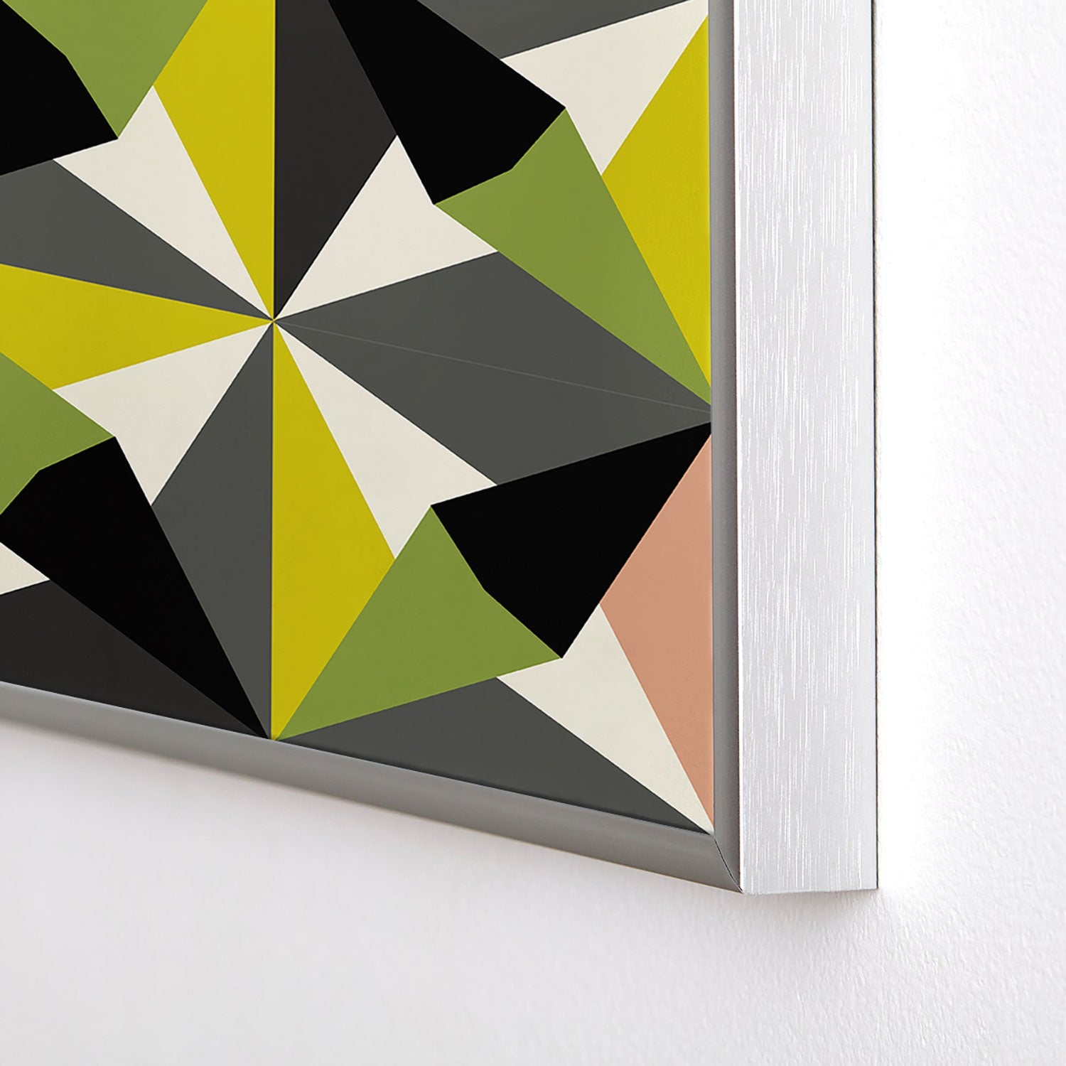 Mirimo Bosa Green Square Metal Framed Art Print