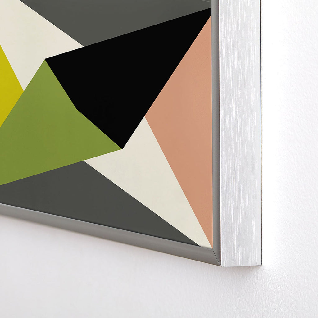 Mirimo Bosa Green Square Metal Framed Art Print