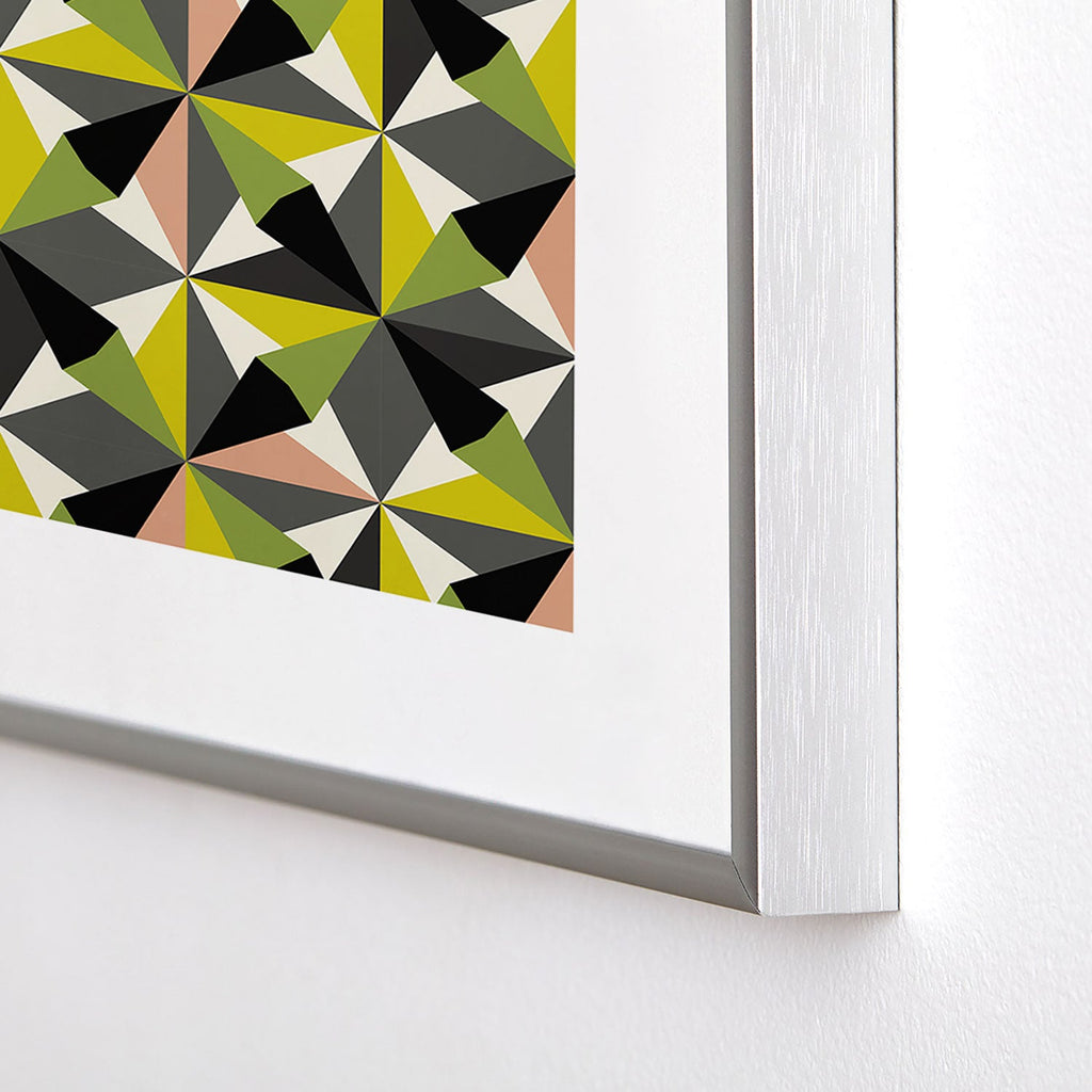 Mirimo Bosa Green Metal Framed Art Print