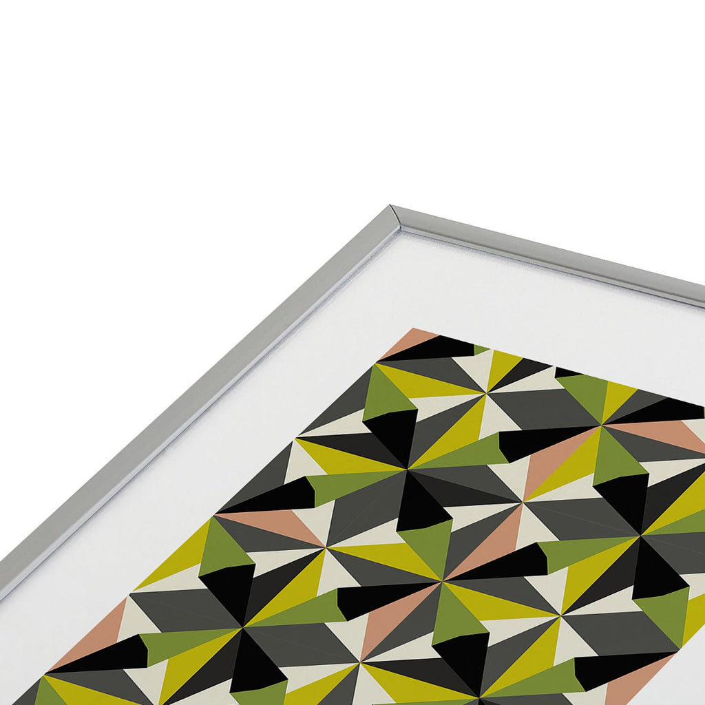 Mirimo Bosa Green Metal Framed Art Print