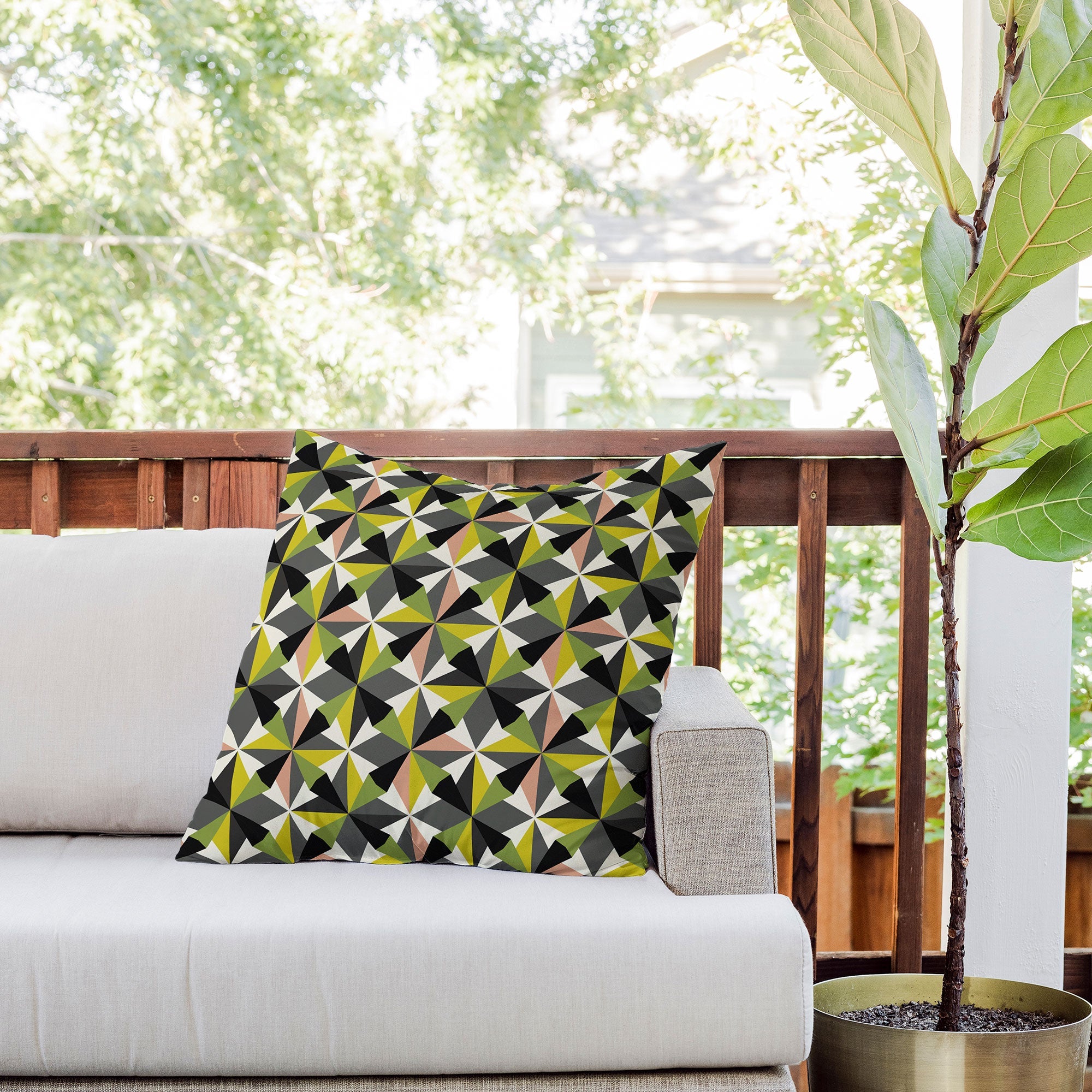 Mirimo Bosa Green Outdoor Throw Pillow