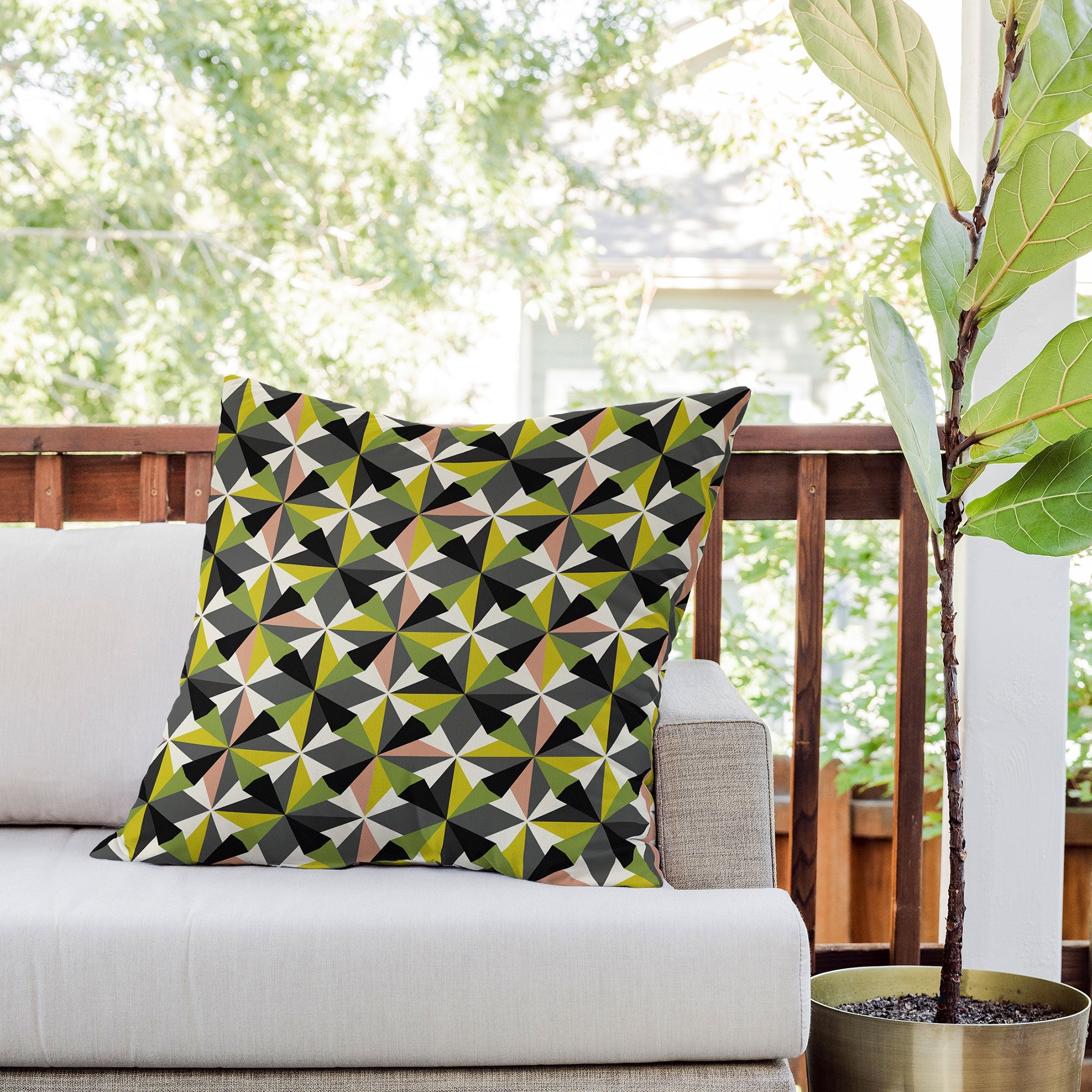 Mirimo Bosa Green Outdoor Throw Pillow