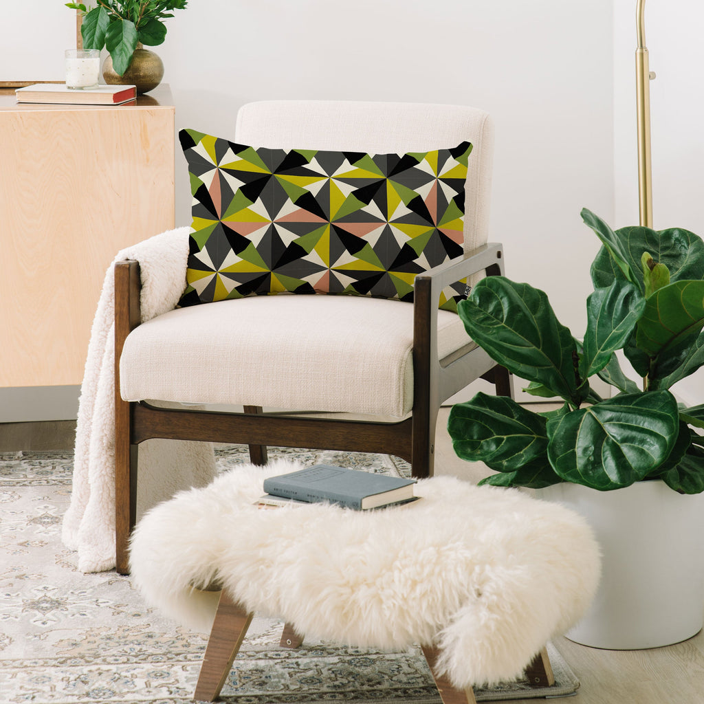 Mirimo Bosa Green Oblong Throw Pillow