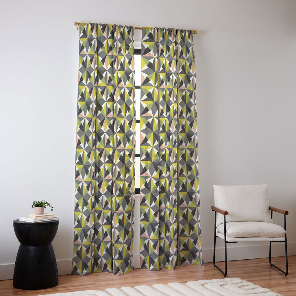 Mirimo Bosa Green Sheer Window Curtain