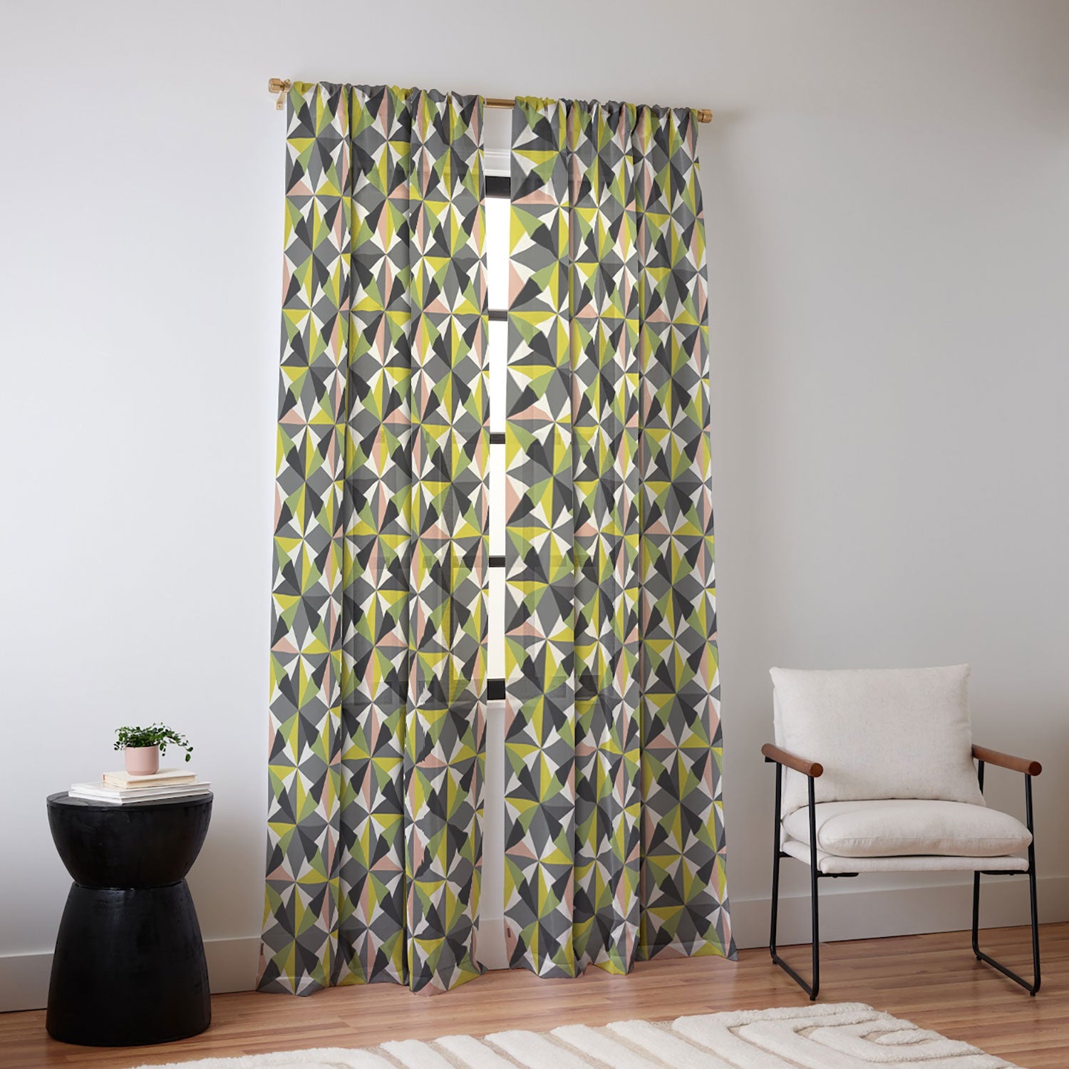 Mirimo Bosa Green Sheer Window Curtain