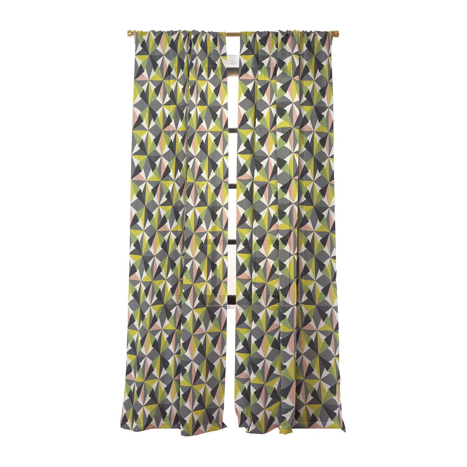 Mirimo Bosa Green Sheer Window Curtain