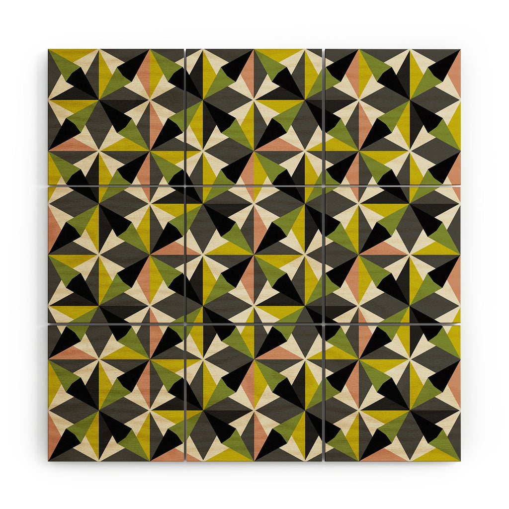 Mirimo Bosa Green Wood Wall Mural
