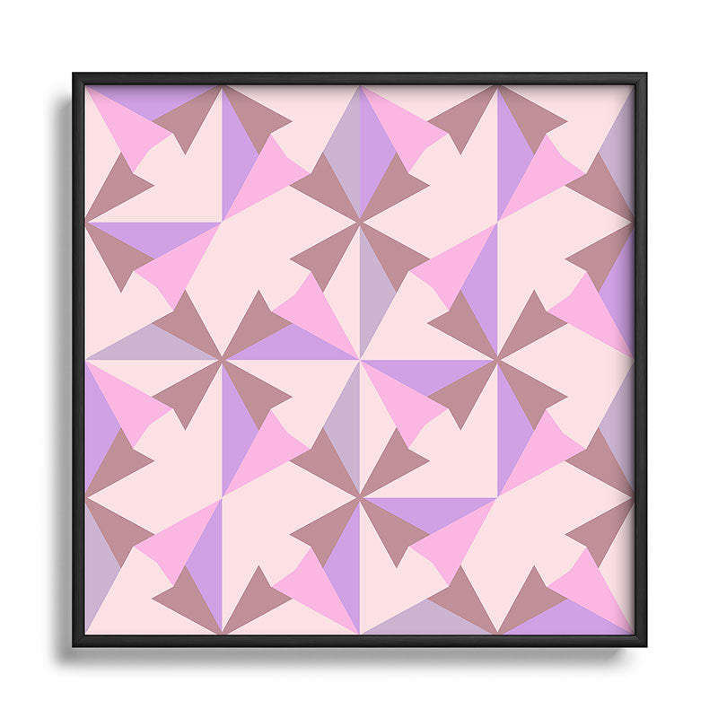 Mirimo Bosa Rosado Square Metal Framed Art Print