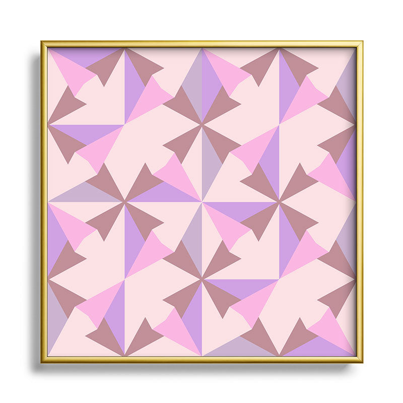 Mirimo Bosa Rosado Square Metal Framed Art Print