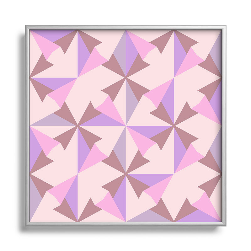Mirimo Bosa Rosado Square Metal Framed Art Print
