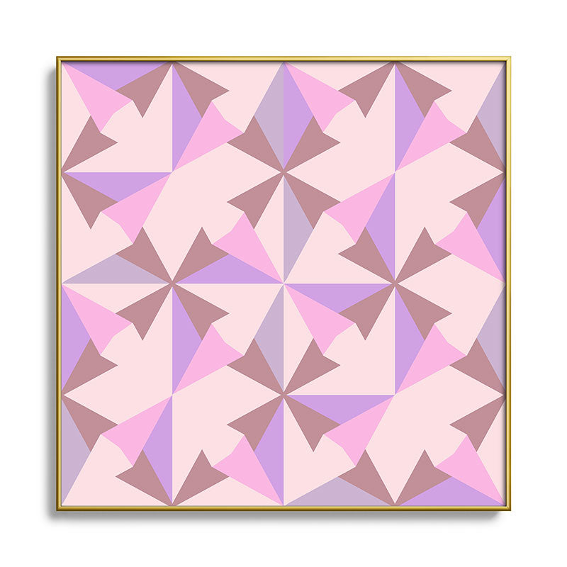 Mirimo Bosa Rosado Square Metal Framed Art Print