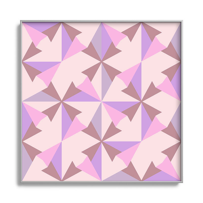 Mirimo Bosa Rosado Square Metal Framed Art Print