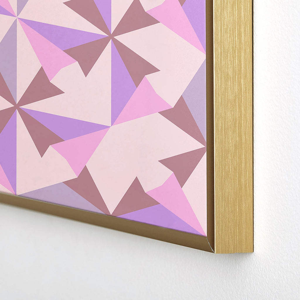 Mirimo Bosa Rosado Square Metal Framed Art Print
