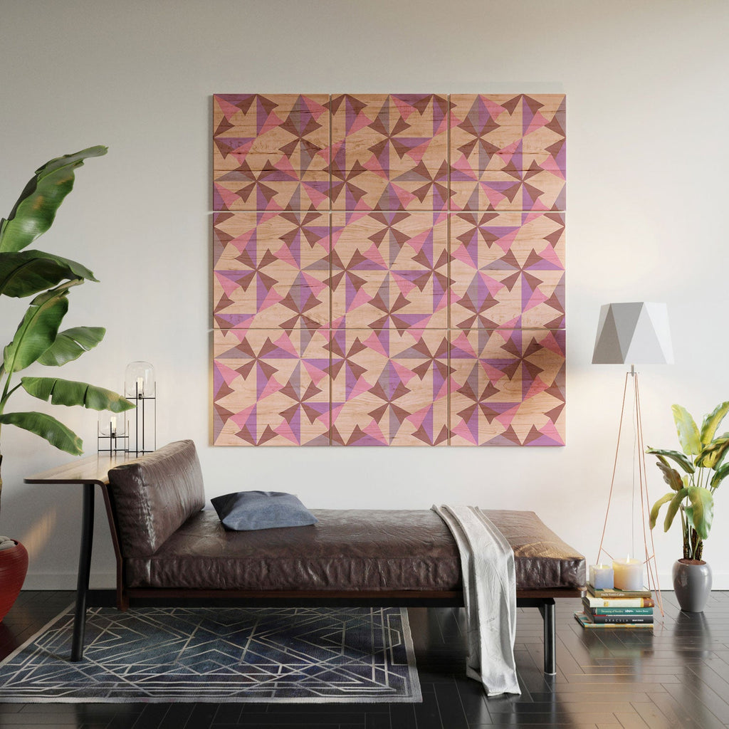 Mirimo Bosa Rosado Wood Wall Mural