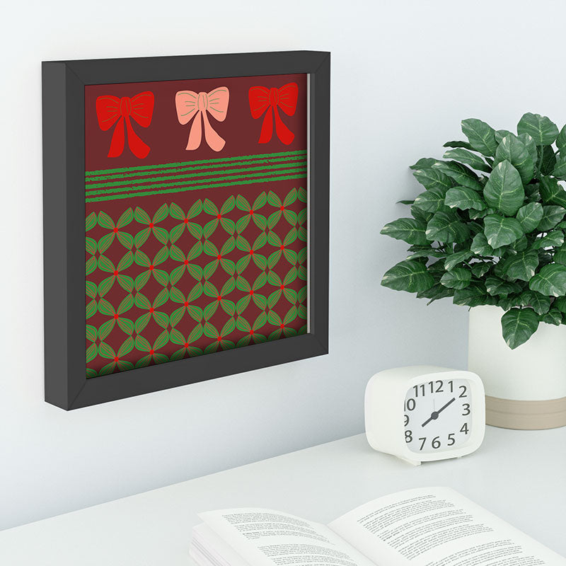 Mirimo Bows and Christmas Greens Recessed Framing Square