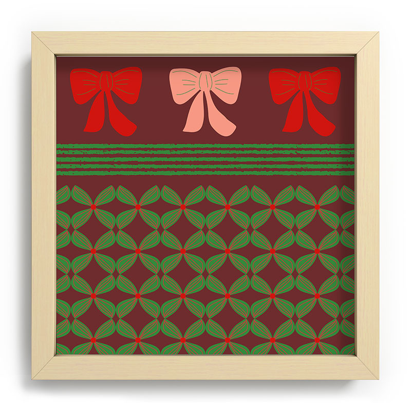 Mirimo Bows and Christmas Greens Recessed Framing Square