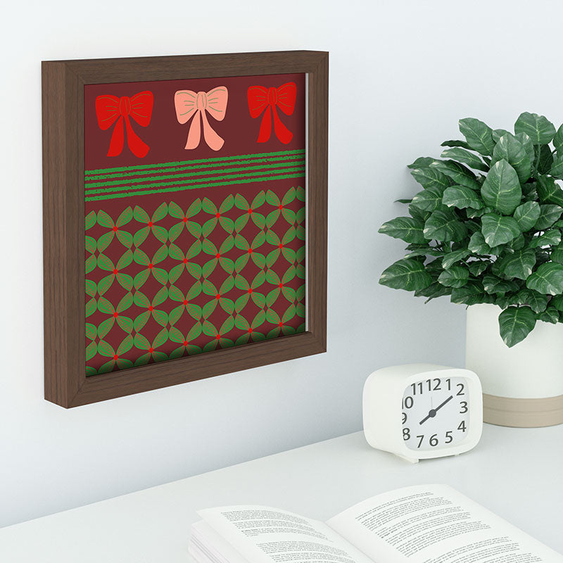 Mirimo Bows and Christmas Greens Recessed Framing Square