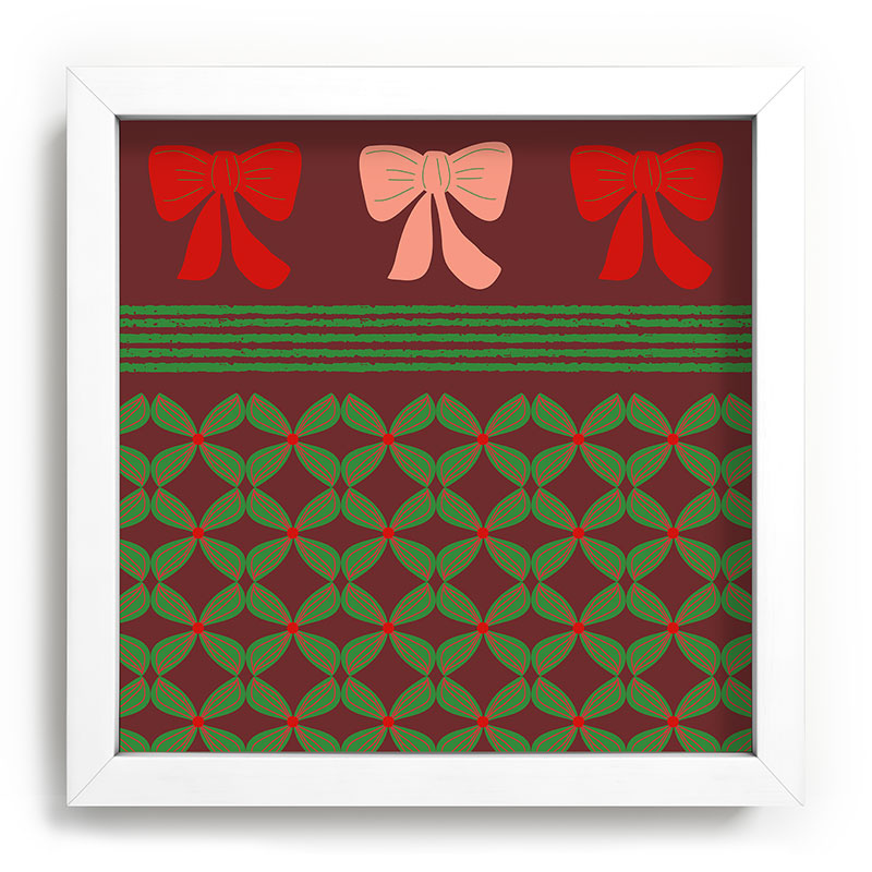 Mirimo Bows and Christmas Greens Recessed Framing Square