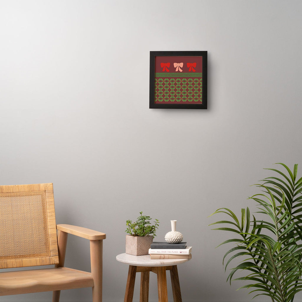 Mirimo Bows and Christmas Greens Framed Wall Art