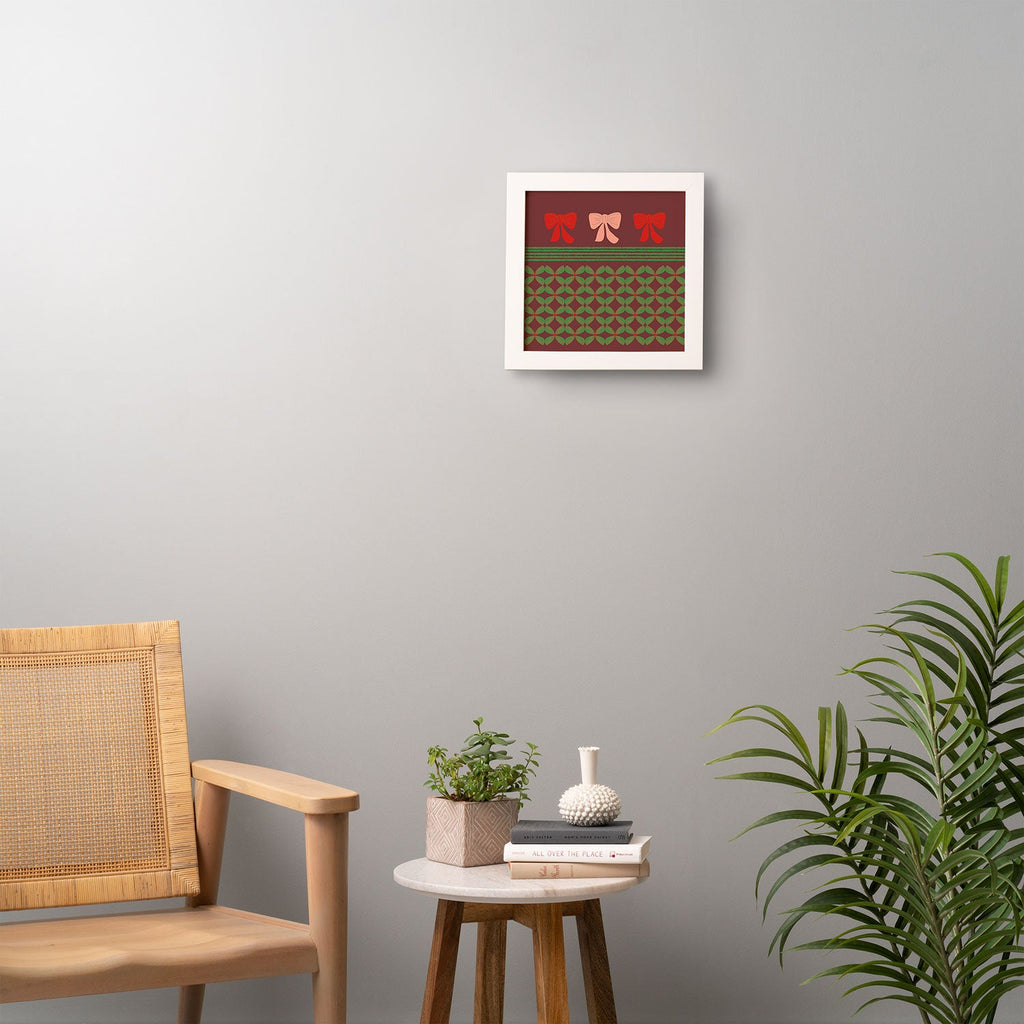 Mirimo Bows and Christmas Greens Framed Wall Art