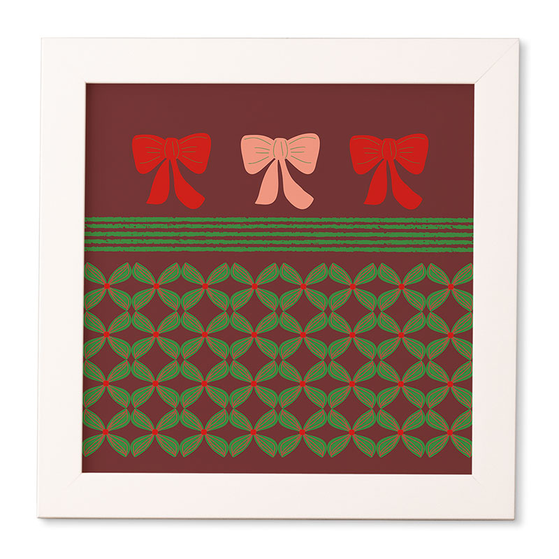 Mirimo Bows and Christmas Greens Framed Wall Art