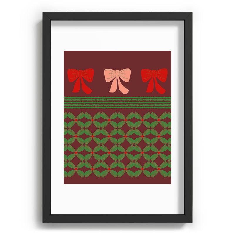 Mirimo Bows and Christmas Greens Recessed Framing Rectangle