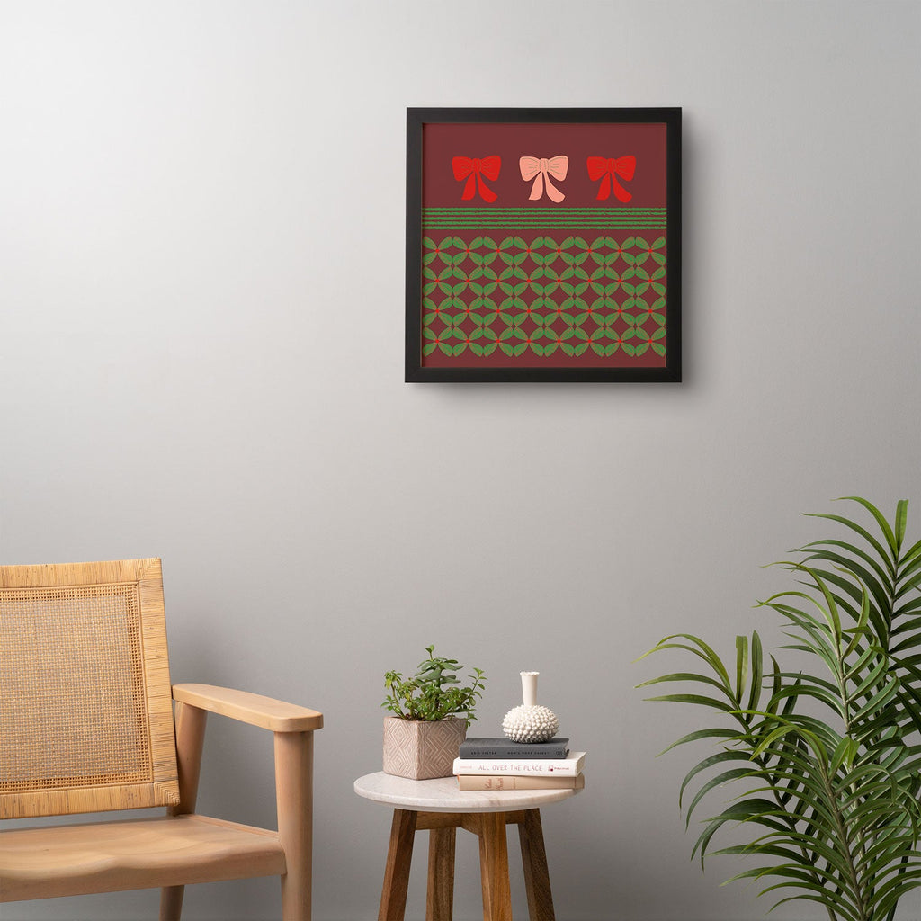 Mirimo Bows and Christmas Greens Framed Wall Art