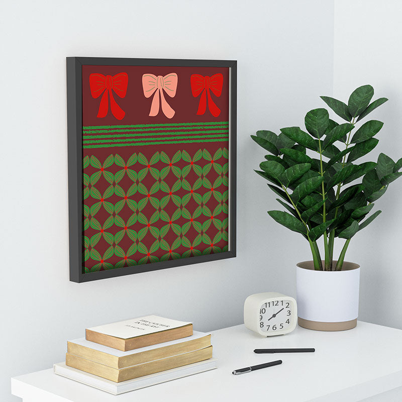 Mirimo Bows and Christmas Greens Recessed Framing Square