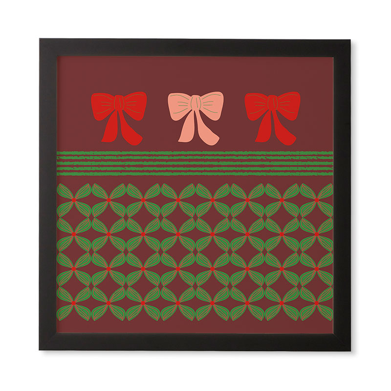 Mirimo Bows and Christmas Greens Framed Wall Art