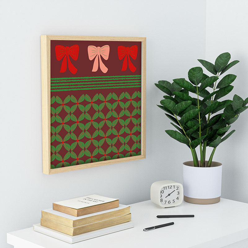 Mirimo Bows and Christmas Greens Recessed Framing Square