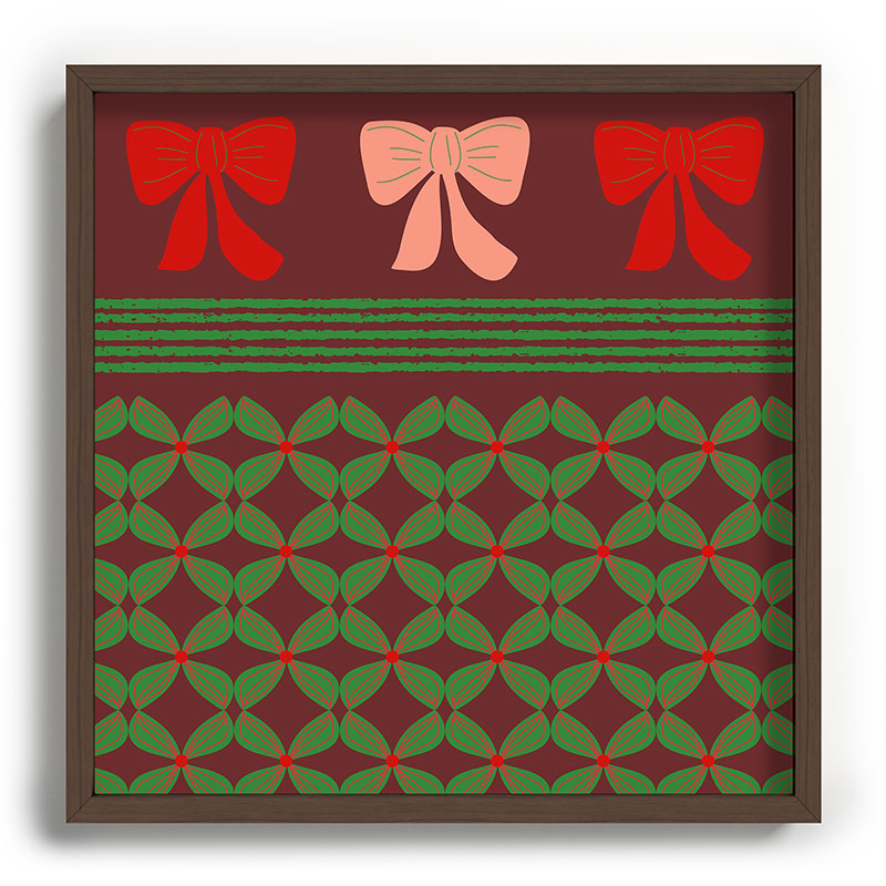 Mirimo Bows and Christmas Greens Recessed Framing Square