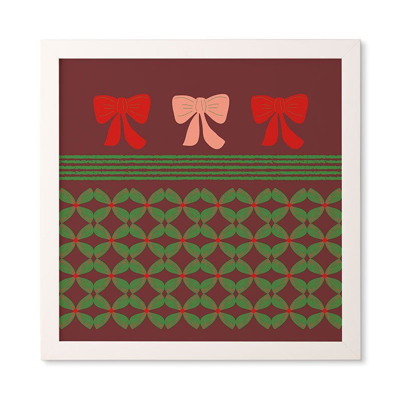 Mirimo Bows and Christmas Greens Framed Wall Art