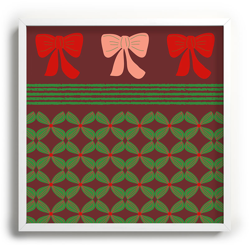 Mirimo Bows and Christmas Greens Recessed Framing Square