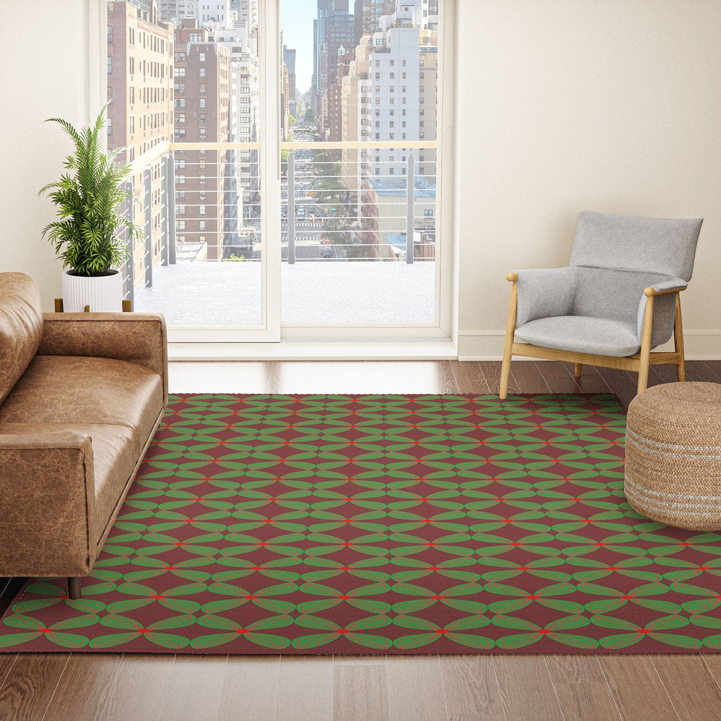 Mirimo Bows and Christmas Greens Area Rug